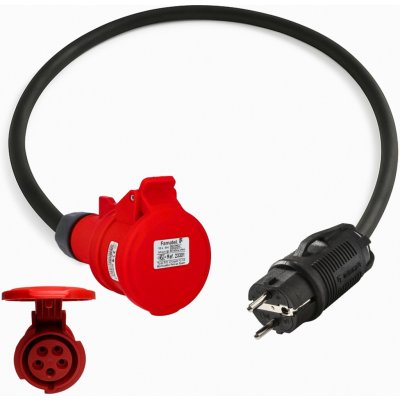 Green Cell adaptér červená CEE 16A 400V na 230V Schuko IP44 EVAK01 | Zboží Auto