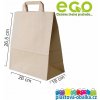 Nákupní taška a košík Zawmark Plus Taška papírová hnědá ploché ucho 26x16x26,5 cm