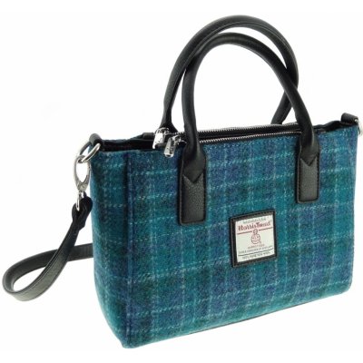 Kabelka Brora Harris Tweed Sea Blue Check