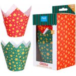 PME košíčky na muffiny Tulip Vánoční s hvězdičkami 24 ks 9x5 cm – Zboží Dáma