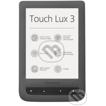 PocketBook 626 Touch Lux 3, 6E-ink s nasvietením Tmavo šedá