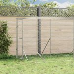 vidaXL Venkovní psí kotec stříbrný 200 x 1000 x 200 cm – Sleviste.cz