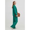 Dámské klasické kalhoty Medicine dámské kalhoty široké high waist RS24.SPD500 zelené