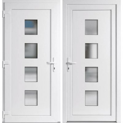 OknaDvereNaMiru.cz Vchodové dveře STYL 010 Bílá / Bílá 100 x 210 cm – Hledejceny.cz