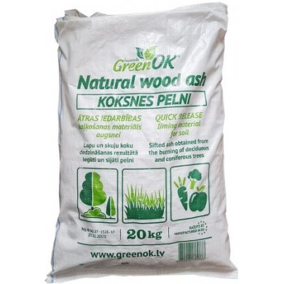 GreenOK Přírodní dřevěný popel 20 kg