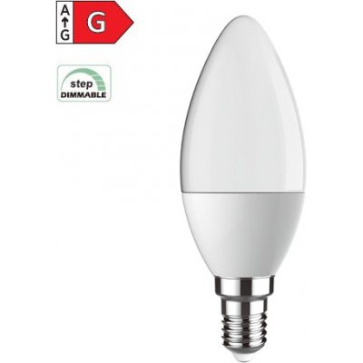 Diolamp SMD LED žárovka matná Candle C37 7W/230V/E14/6000K/570Lm/230°/Step Dim – Hledejceny.cz