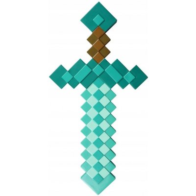 CurePink plastová replika meče Minecraft Diamond 51 x 25 cm DSG65684 – Hledejceny.cz
