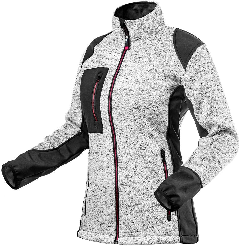 Neo Tools dámská pletená bunda softshell výztuhy černo-šedá