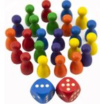 Figurky 24ks 25mm+ 2 kostky společenská hra v sáčku – Zboží Dáma