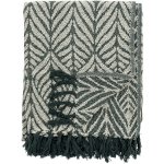 Bloomingville Přehoz z recyklované bavlny Ugento Green 130 × 160 cm, zelená barva, textil – Zboží Dáma