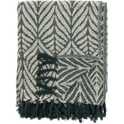 Bloomingville Přehoz z recyklované bavlny Ugento Green 130 × 160 cm, zelená barva, textil – Zboží Dáma