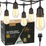 LUMILED světelný řetěz 20M s 20x E27 LED 6W ST64 teplá bílá 2200K 230V žárovky pro zahradní párty svatbu EDISON rozšiřitelný s elektřinou – Hledejceny.cz