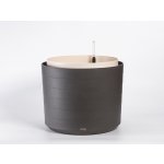 Plastia Samozavlažovací velkoobjemová nádoba Berberis 55 antracit+slonová kost – Sleviste.cz