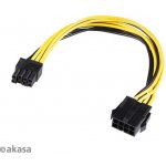 AKASA adaptér 12V ATX 8-Pin to PCIe 6+2 pin Adapter Cable AK-CBPW23-20 – Zbozi.Blesk.cz