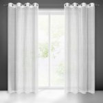 EUROFIRANY ZÁCLONA NA KROUŽCÍCH GRACE 140X250 CM BÍLÁ – Hledejceny.cz