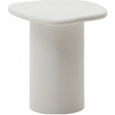 Kave Home Macarella 48 x 47 cm Bílý cementový zahradní stolek – Hledejceny.cz