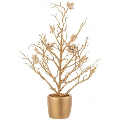 Zlatý dekorační stromek se třpytivými lístky Tree Glitt 15*15*44 cm J-Line by Jolipa – Hledejceny.cz