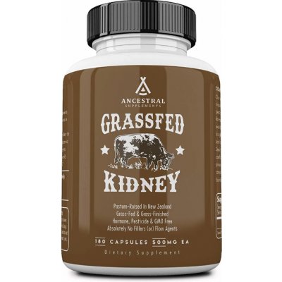 Ancestral Supplements, Grass-fed Kidney, zdraví ledvin, 180 kapslí