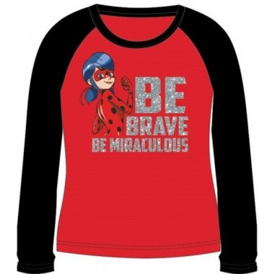 E plus M dívčí tričko s dlouhým rukávem Kouzelná beruška / Ladybug Miraculous červená – Zboží Dáma