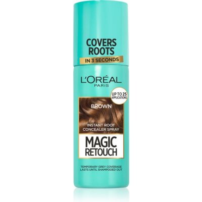 L'Oréal vlasový korektor šedin a odrostů Magic Retouch Instant Root Concealer Spray 03 Brown 75 ml – Zboží Mobilmania