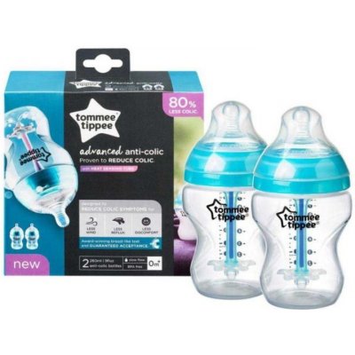 Tommee Tippee kojenecká láhev C2N Anti Colic 2ks modré 260ml – Hledejceny.cz