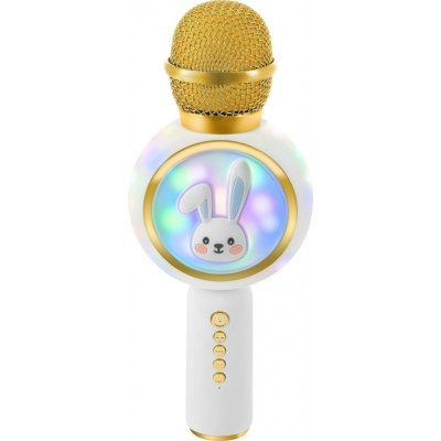 Izoxis 27047 Bezdrátový Karaoke Bluetooth mikrofon králiček 800mAh bílý – Zboží Dáma
