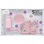 Melii Dětská silikonová jídelní sada Jednorožec 5 ks – Zboží Dáma