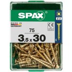 Spax Uni vrut zápust.hlava PZ/Z2 4CUT a plným závitem Yellox 35 x 30 mm 75 ks – Hledejceny.cz