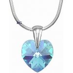 SILVEGO stříbrný přívěsek modré Srdce se SwarovskiR Crystals LSW061P – Zbozi.Blesk.cz