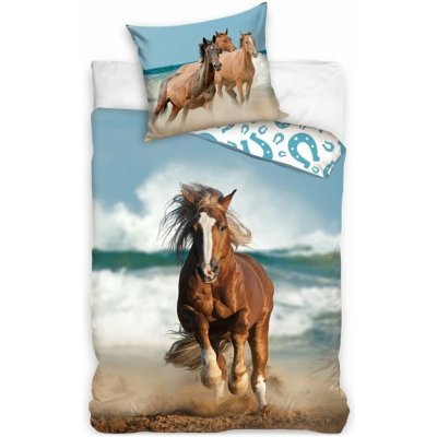 BedTex bavlna Kůň na pobřeží 100% bavlna Renforcé 70x90 140x200 – Hledejceny.cz