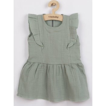 Kojenecké mušelínové šaty New Baby Summer Nature Collection Zelená