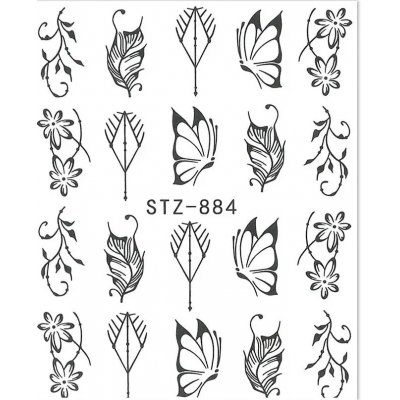 Starnails Vodolepky na nehty Flowers STZ-884 – Hledejceny.cz