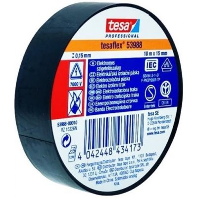 Tesa Izolační páska PVC 15 mm x 10 m černá – Zboží Mobilmania