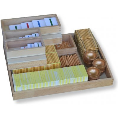 Montessori kompletní sada zlatého perlového materiálu – Zboží Dáma