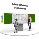 Consulta Třídílná keramická magnetická tabule Triptych 400/200x100 cm na zvedacím stojanu zelená křídla PRO-T10ZSZZBZZ – Zboží Živě