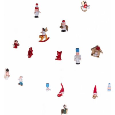 Home Styling Collection Sada dřevěných vánočních ozdob 24 ks vícebarevné – Hledejceny.cz