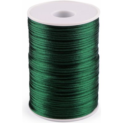 Saténová šňůra Ø2 mm - 10m Barva: zelená tm. – Hledejceny.cz