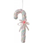 Clayre & Eef Barevná vánoční ozdoba cukrová hůlka mašlí - 10*3*26 cm – Hledejceny.cz