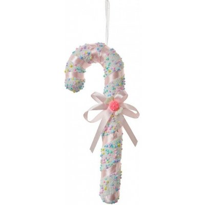 Clayre & Eef Barevná vánoční ozdoba cukrová hůlka mašlí - 10*3*26 cm – Hledejceny.cz