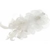 Brož Biju brož spona do vlasů bílá květina s peřím 8000827