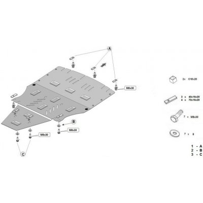 Kryt pod motor AUDI A6 C6 Sedan (4F2) - Plech - 8595698039804 – Hledejceny.cz