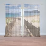 Sablio Záclony Chodníček na pláž: 2ks 150x250cm – Hledejceny.cz