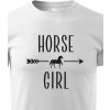 Dětské tričko dětské tričko Horse girl, bílá