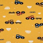 Takoy Bavlněný úplet JENNY 130g traktory na poli – Sleviste.cz