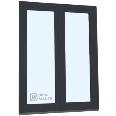Knipping Balkonové dveře 150 x 220 cm O+OS s jednostrannou klikou madýlkem a PVC rámem pravé antracit/bílá – Zboží Mobilmania