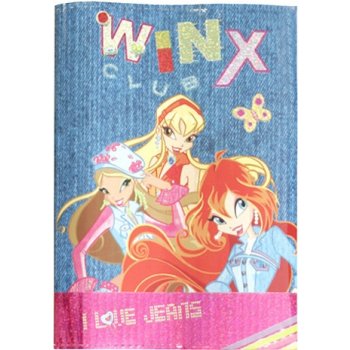 Obal na sešity Winx Club Obal na sešity A5 Bloom&Stella&Flora denim