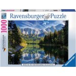 Ravensburger Jezero Eibsee s pohořím Wetterstein a horou Zugspitze v pozadí 1000 dílků – Hledejceny.cz