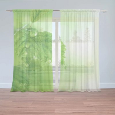 Sablio Záclony Listy 2: 2ks 150x250cm – Zboží Mobilmania