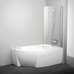 Ravak CVSK1 Rosa 140/150 L white+Transparent, levá 7QLM0100Y1 – Zboží Dáma