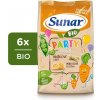 Dětský snack Sunar BIO Party mix hráškové a mrkvové dětské křupky 6 x 45 g